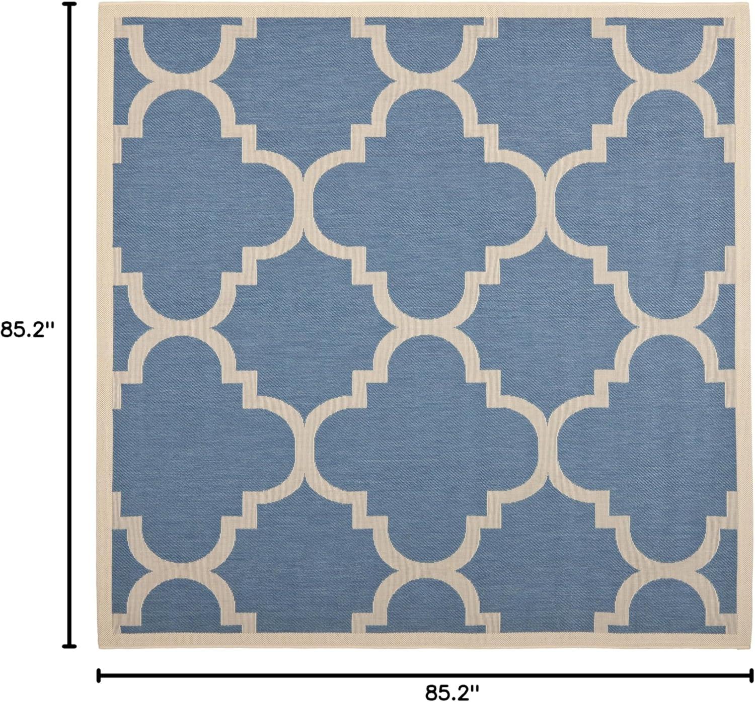 image:imageSAFAVIEH Courtyard Collection 8 x 11 BlueBeige CY6243 Moroccan Trellis Indoor Outdoor Waterproof EasyCleaning Patio Backyard Mudroom AreaRugBlueBeige
