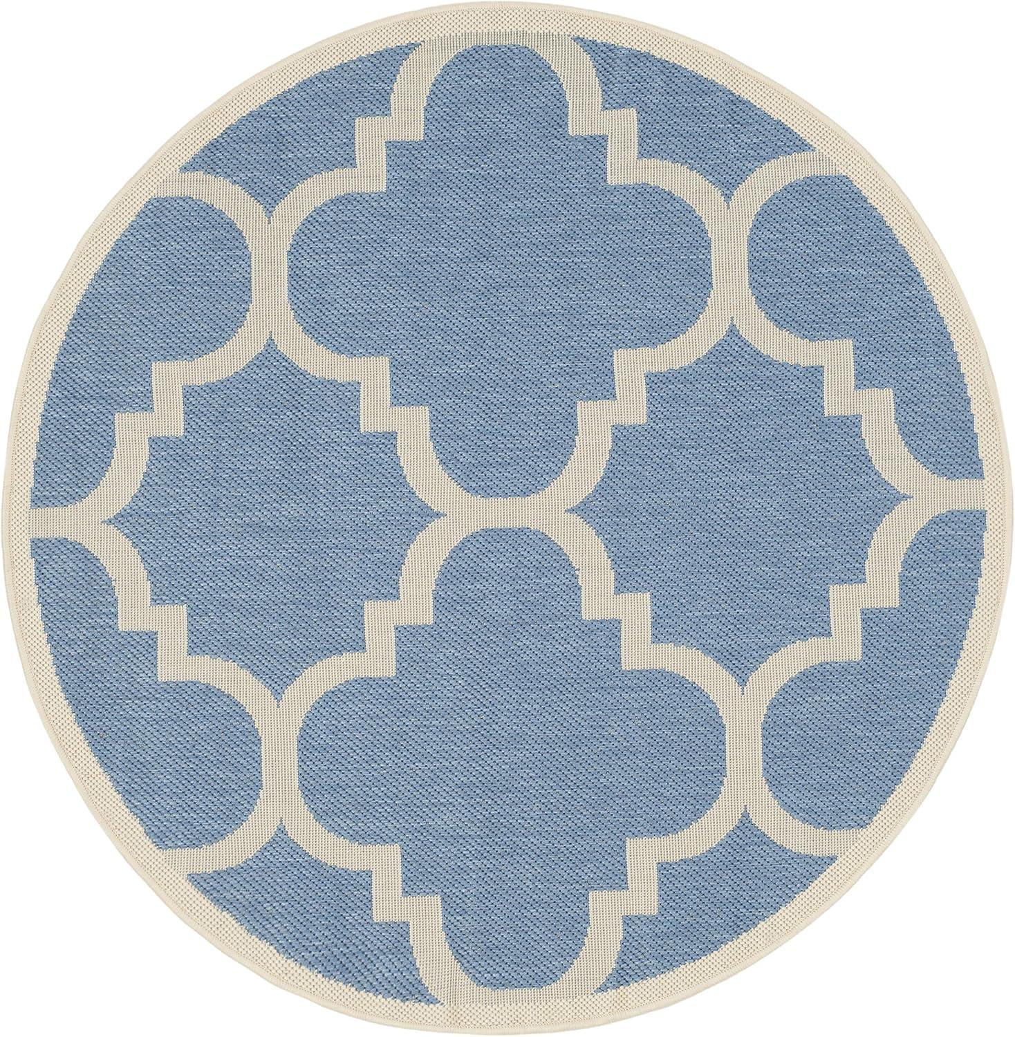 image:imageSAFAVIEH Courtyard Collection 8 x 11 BlueBeige CY6243 Moroccan Trellis Indoor Outdoor Waterproof EasyCleaning Patio Backyard Mudroom AreaRugBlueBeige