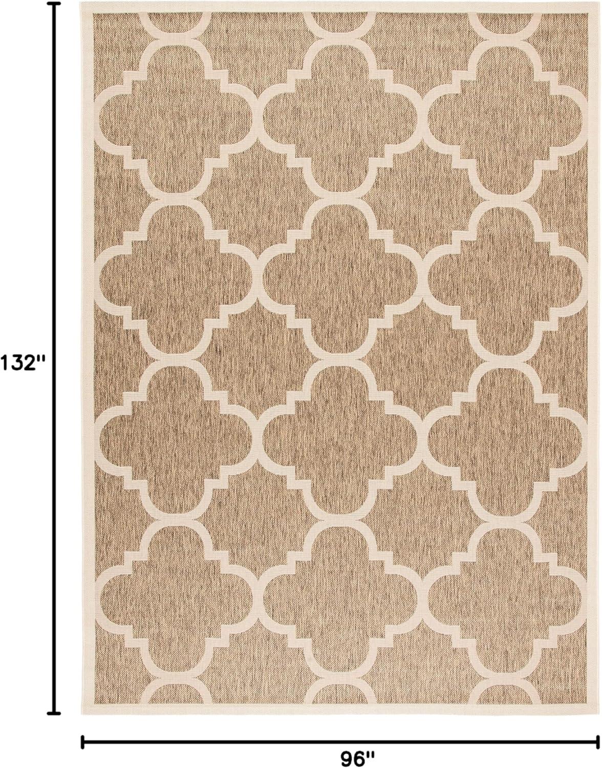 image:imageSAFAVIEH Courtyard Collection 8 x 11 BlueBeige CY6243 Moroccan Trellis Indoor Outdoor Waterproof EasyCleaning Patio Backyard Mudroom AreaRugBrown