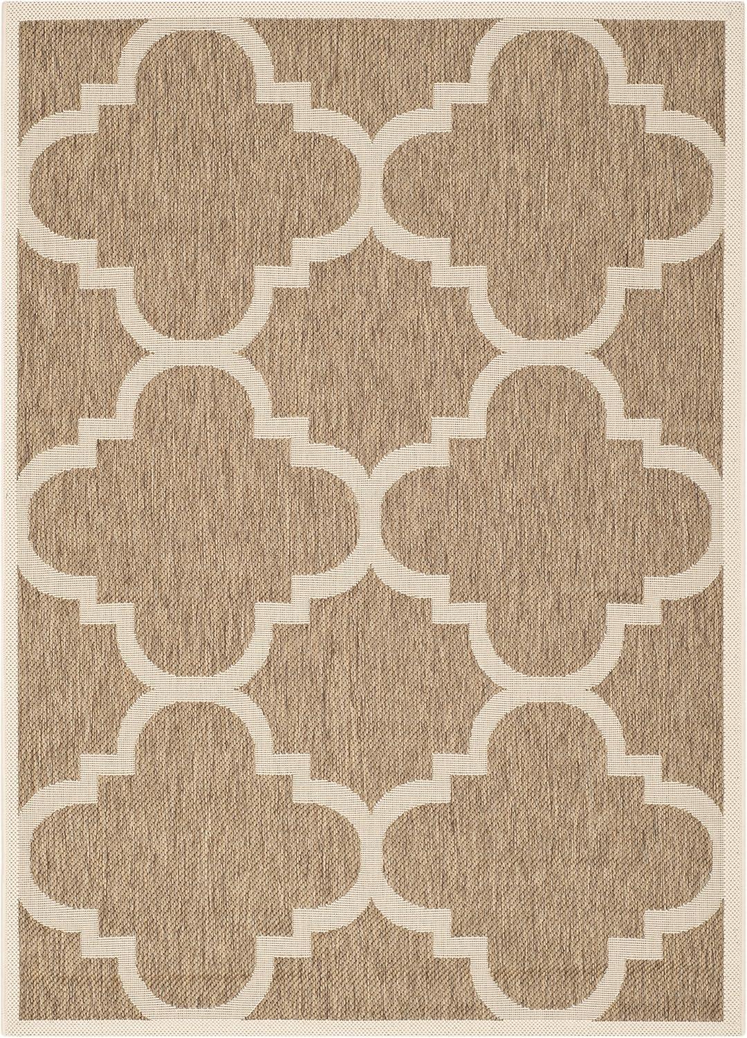image:imageSAFAVIEH Courtyard Collection 8 x 11 BlueBeige CY6243 Moroccan Trellis Indoor Outdoor Waterproof EasyCleaning Patio Backyard Mudroom AreaRugBrown