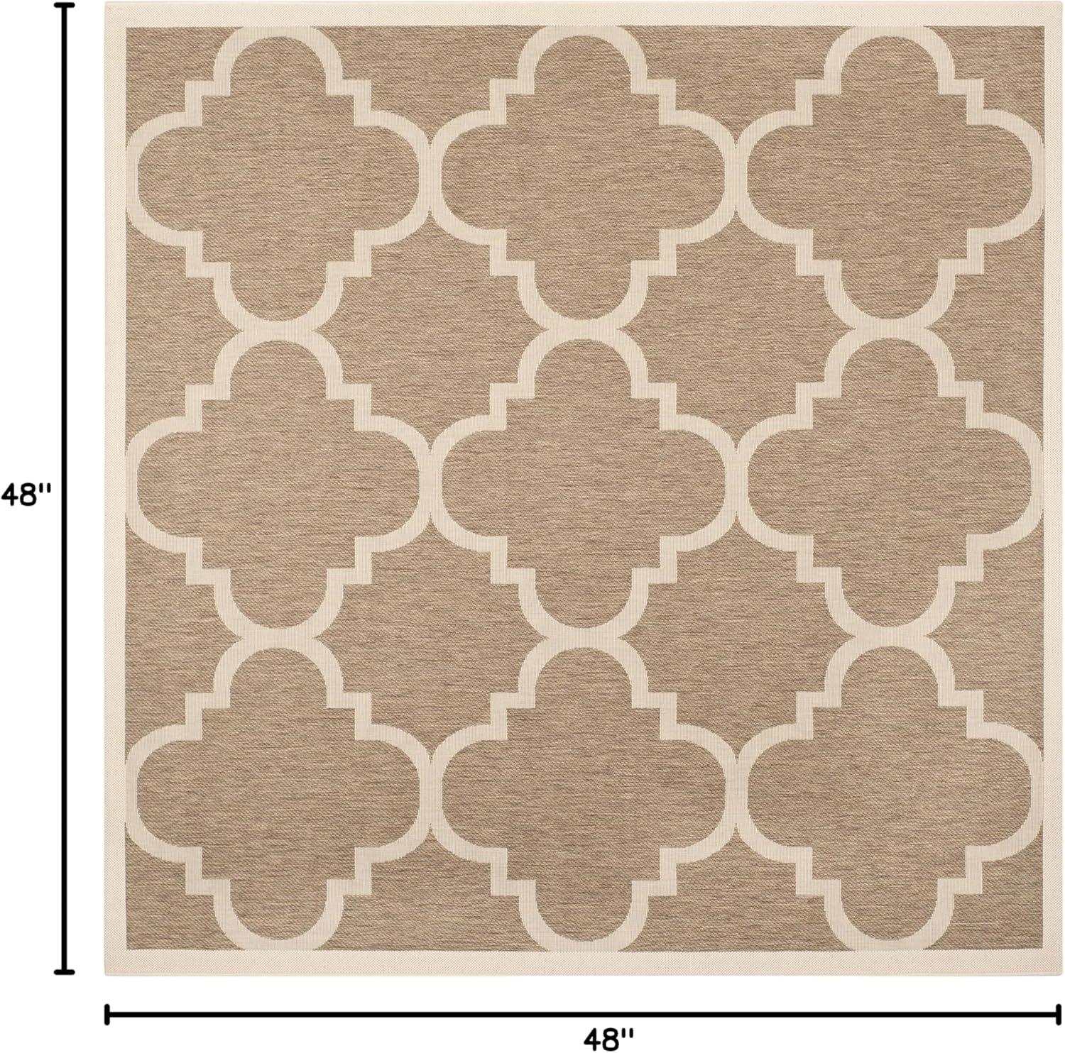 image:imageSAFAVIEH Courtyard Collection 8 x 11 BlueBeige CY6243 Moroccan Trellis Indoor Outdoor Waterproof EasyCleaning Patio Backyard Mudroom AreaRugBrown