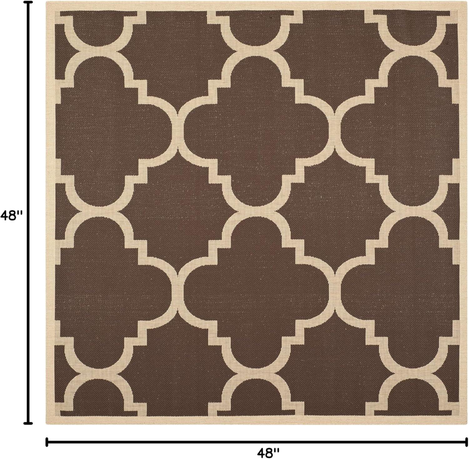 image:imageSAFAVIEH Courtyard Collection 8 x 11 BlueBeige CY6243 Moroccan Trellis Indoor Outdoor Waterproof EasyCleaning Patio Backyard Mudroom AreaRugDark Brown