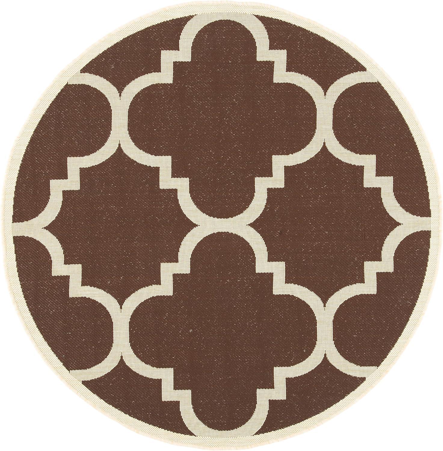 image:imageSAFAVIEH Courtyard Collection 8 x 11 BlueBeige CY6243 Moroccan Trellis Indoor Outdoor Waterproof EasyCleaning Patio Backyard Mudroom AreaRugDark Brown