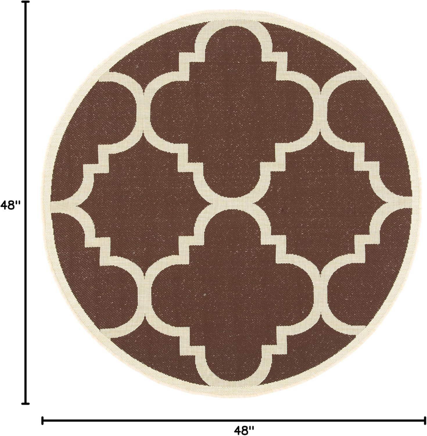 image:imageSAFAVIEH Courtyard Collection 8 x 11 BlueBeige CY6243 Moroccan Trellis Indoor Outdoor Waterproof EasyCleaning Patio Backyard Mudroom AreaRugDark Brown