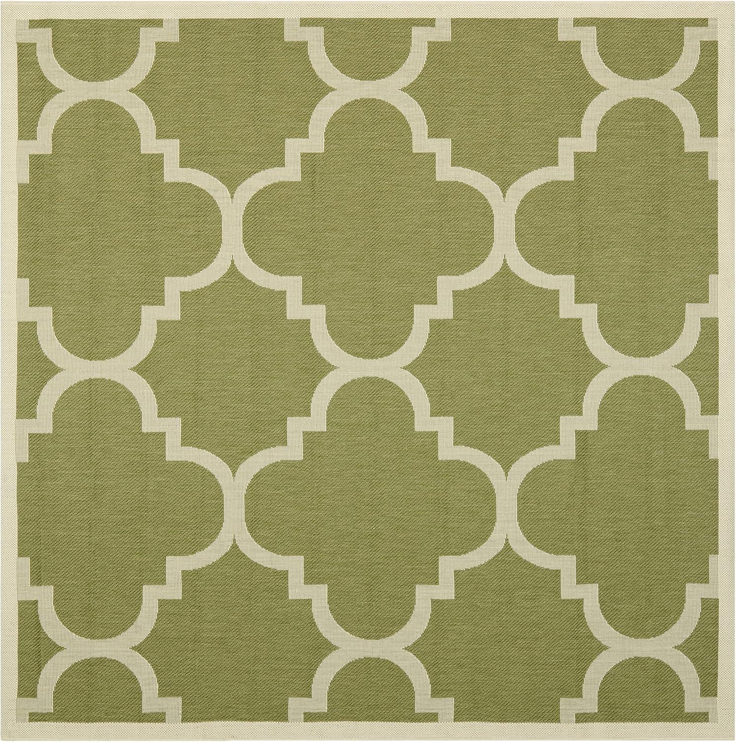 image:imageSAFAVIEH Courtyard Collection 8 x 11 BlueBeige CY6243 Moroccan Trellis Indoor Outdoor Waterproof EasyCleaning Patio Backyard Mudroom AreaRugGreenBeige