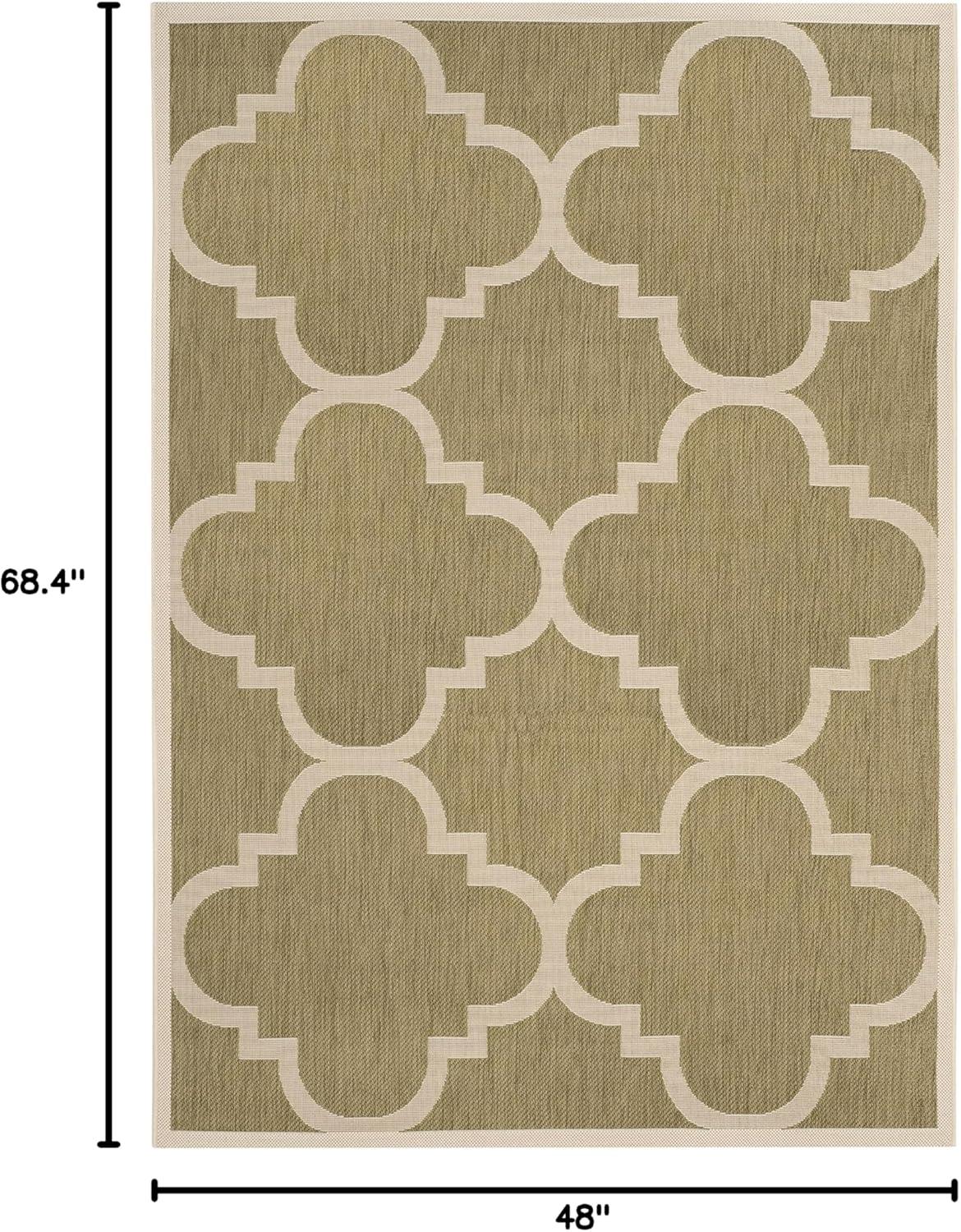 image:imageSAFAVIEH Courtyard Collection 8 x 11 BlueBeige CY6243 Moroccan Trellis Indoor Outdoor Waterproof EasyCleaning Patio Backyard Mudroom AreaRugGreenBeige