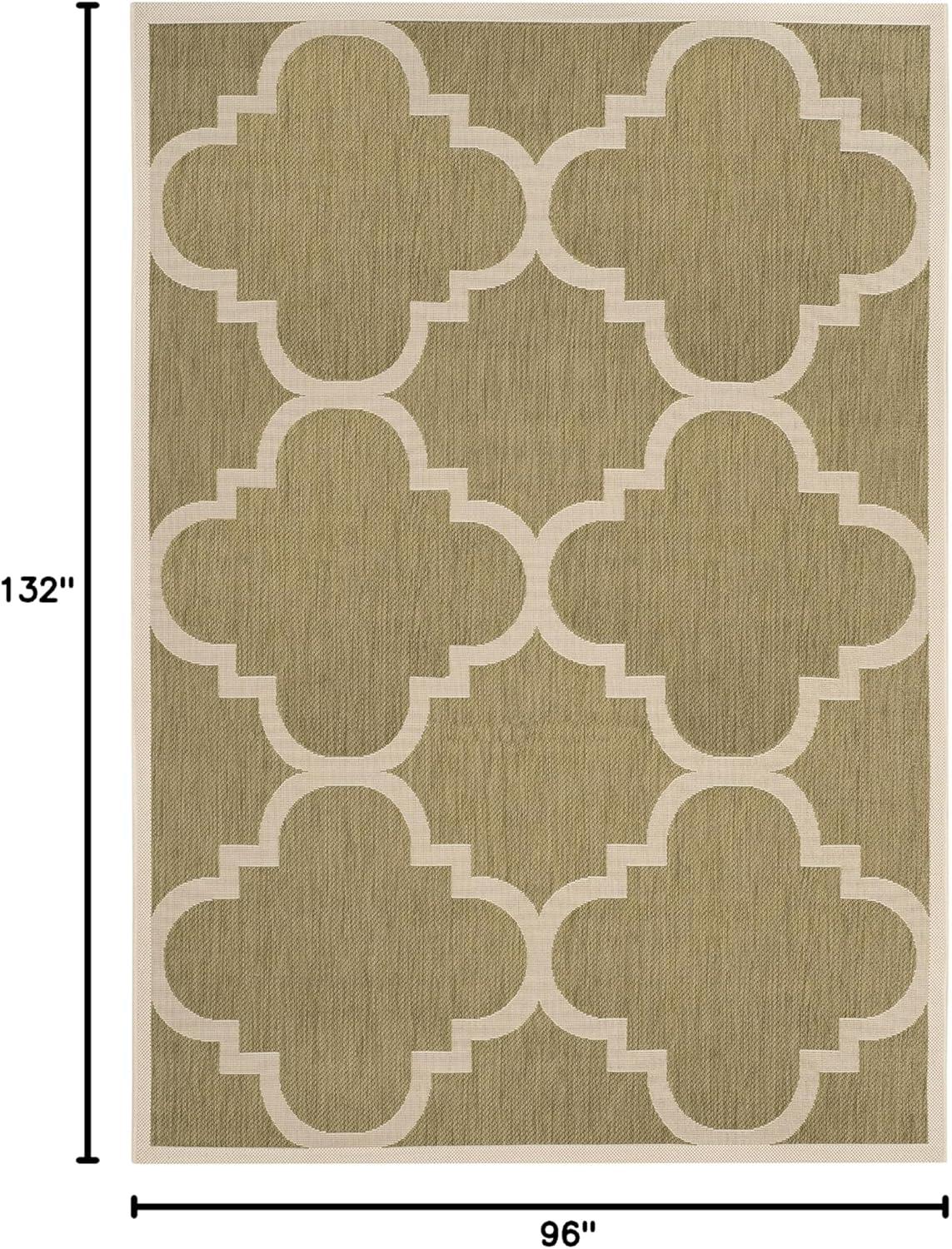 image:imageSAFAVIEH Courtyard Collection 8 x 11 BlueBeige CY6243 Moroccan Trellis Indoor Outdoor Waterproof EasyCleaning Patio Backyard Mudroom AreaRugGreenBeige