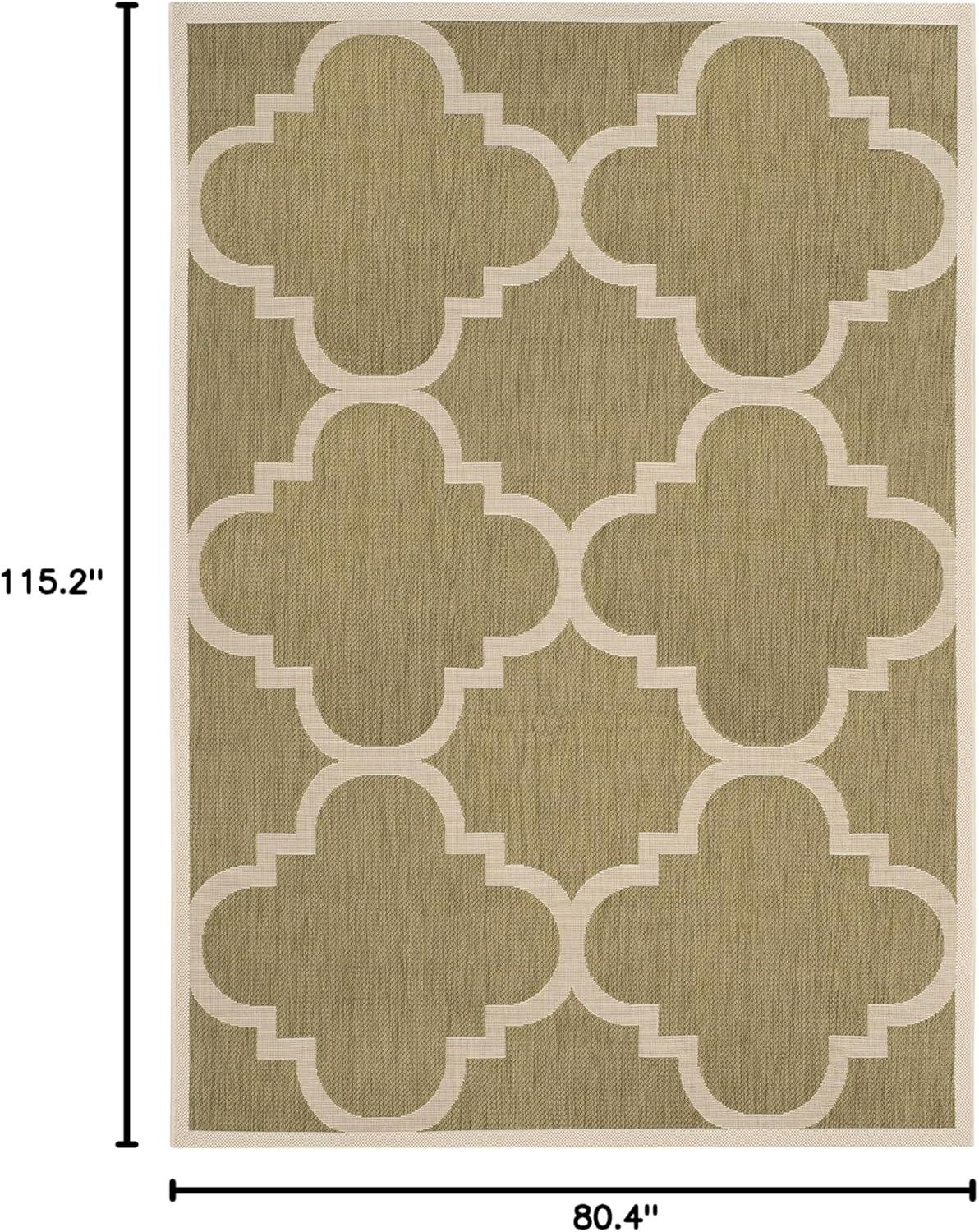 image:imageSAFAVIEH Courtyard Collection 8 x 11 BlueBeige CY6243 Moroccan Trellis Indoor Outdoor Waterproof EasyCleaning Patio Backyard Mudroom AreaRugGreenBeige