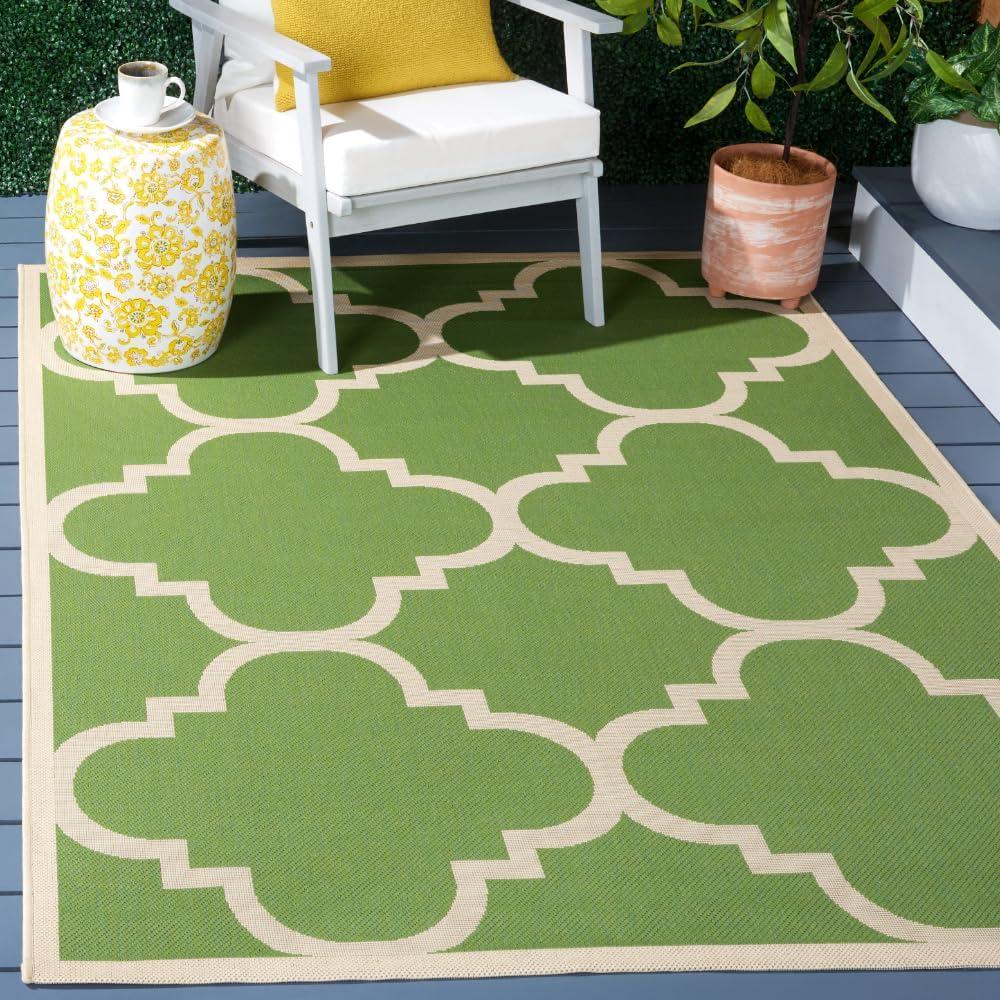 image:imageSAFAVIEH Courtyard Collection 8 x 11 BlueBeige CY6243 Moroccan Trellis Indoor Outdoor Waterproof EasyCleaning Patio Backyard Mudroom AreaRugGreenBeige