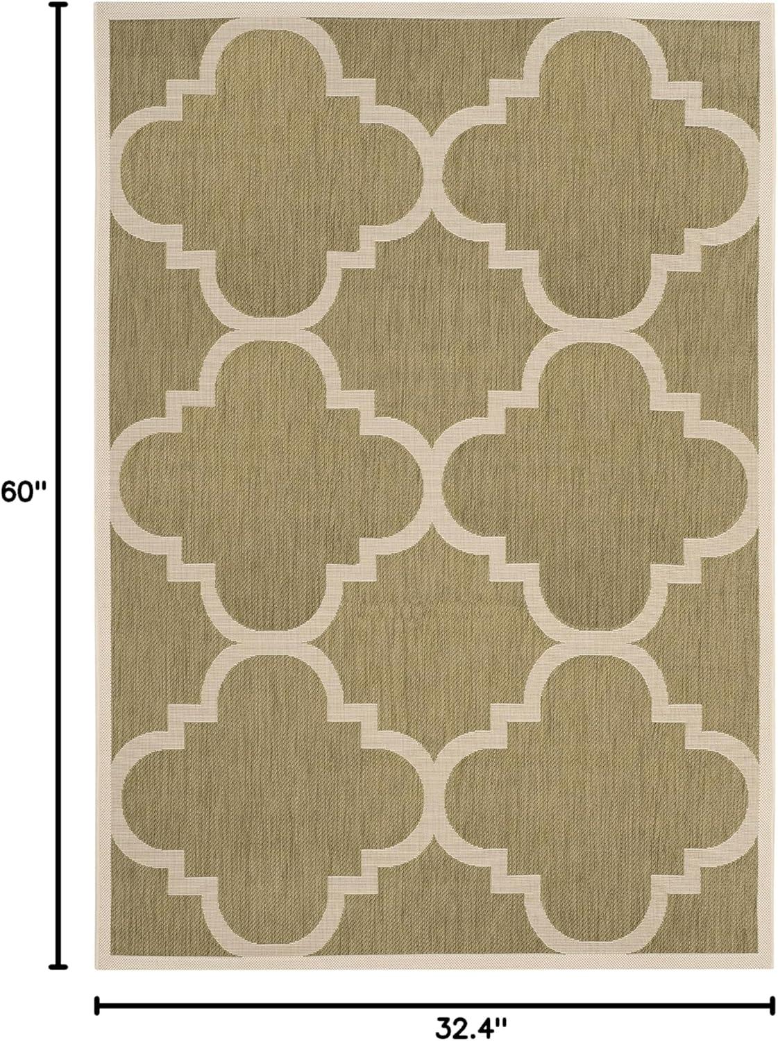 image:imageSAFAVIEH Courtyard Collection 8 x 11 BlueBeige CY6243 Moroccan Trellis Indoor Outdoor Waterproof EasyCleaning Patio Backyard Mudroom AreaRugGreenBeige