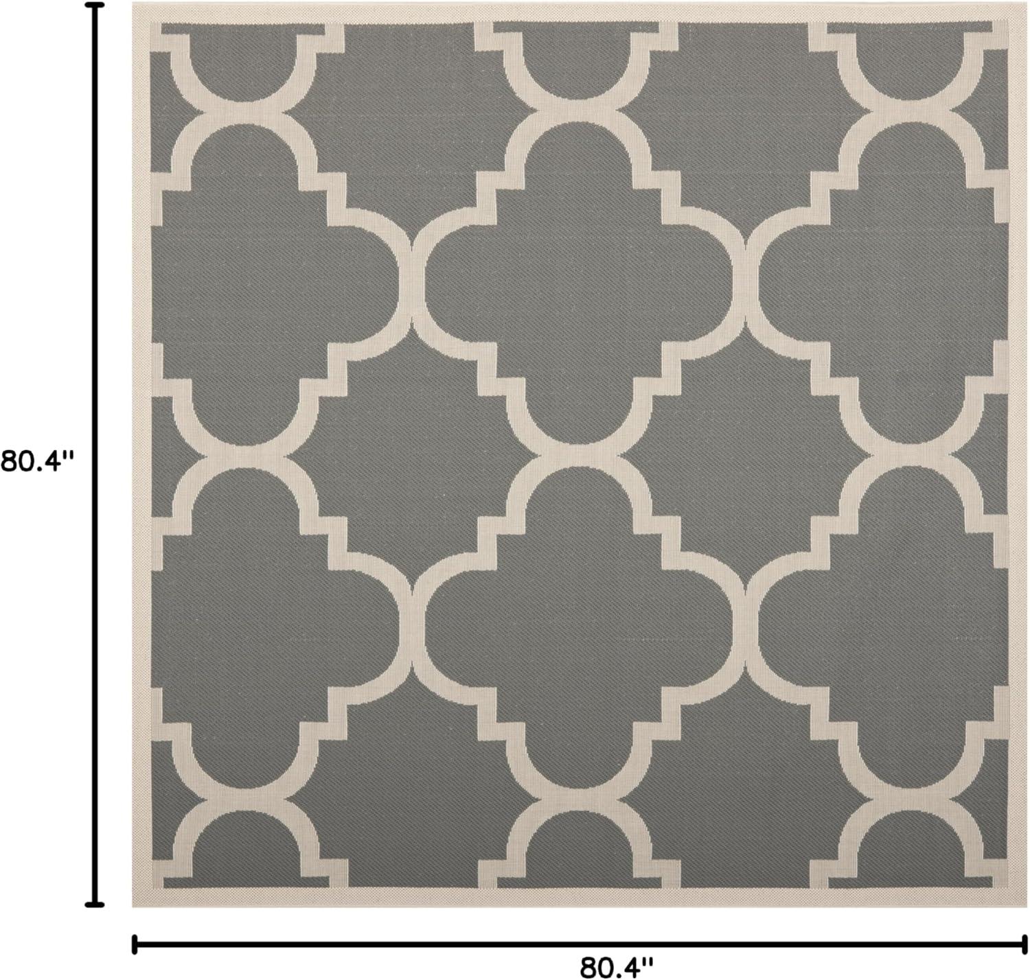 image:imageSAFAVIEH Courtyard Collection 8 x 11 BlueBeige CY6243 Moroccan Trellis Indoor Outdoor Waterproof EasyCleaning Patio Backyard Mudroom AreaRugGreyBeige