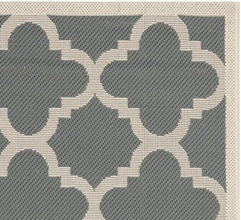 image:imageSAFAVIEH Courtyard Collection 8 x 11 BlueBeige CY6243 Moroccan Trellis Indoor Outdoor Waterproof EasyCleaning Patio Backyard Mudroom AreaRugGreyBeige