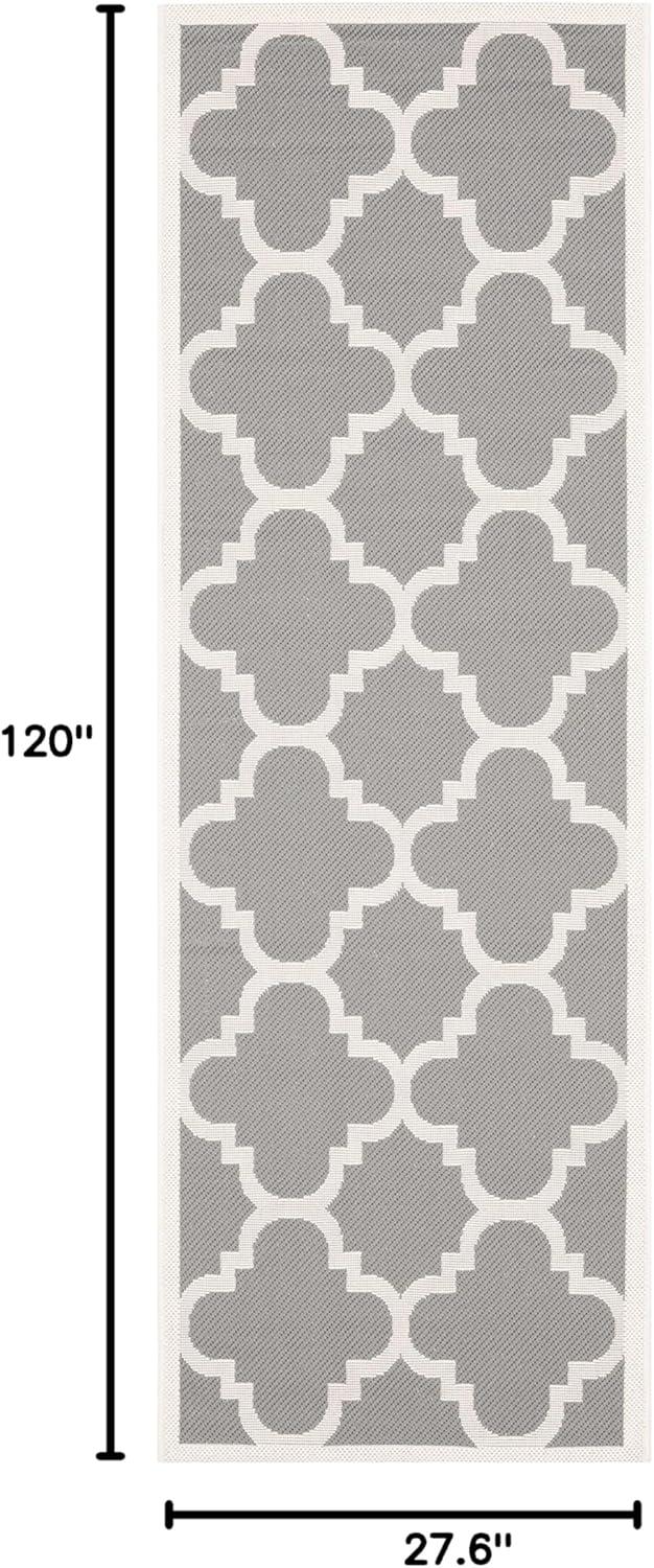 image:imageSAFAVIEH Courtyard Collection 8 x 11 BlueBeige CY6243 Moroccan Trellis Indoor Outdoor Waterproof EasyCleaning Patio Backyard Mudroom AreaRugGreyBeige