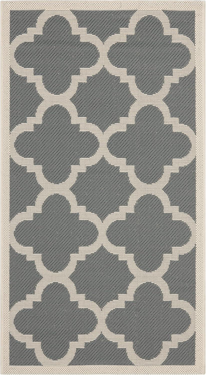 image:imageSAFAVIEH Courtyard Collection 8 x 11 BlueBeige CY6243 Moroccan Trellis Indoor Outdoor Waterproof EasyCleaning Patio Backyard Mudroom AreaRugGreyBeige