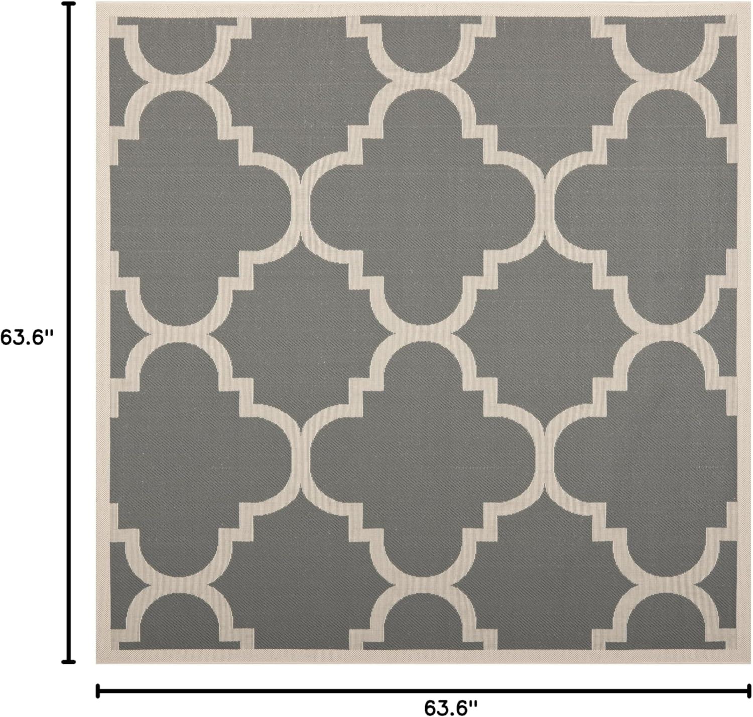 image:imageSAFAVIEH Courtyard Collection 8 x 11 BlueBeige CY6243 Moroccan Trellis Indoor Outdoor Waterproof EasyCleaning Patio Backyard Mudroom AreaRugGreyBeige