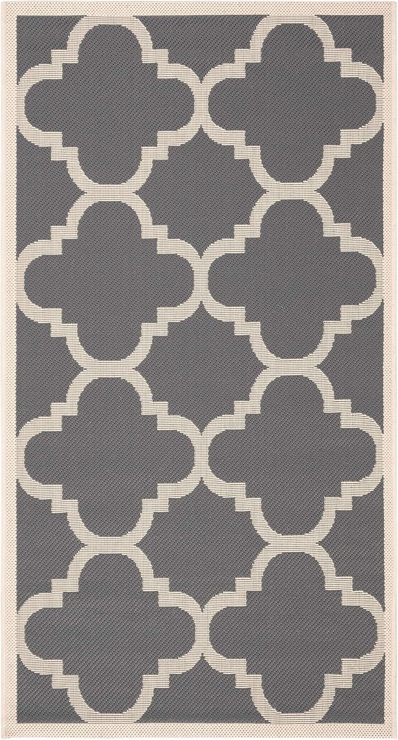 image:imageSAFAVIEH Courtyard Collection 8 x 11 BlueBeige CY6243 Moroccan Trellis Indoor Outdoor Waterproof EasyCleaning Patio Backyard Mudroom AreaRugGreyBeige