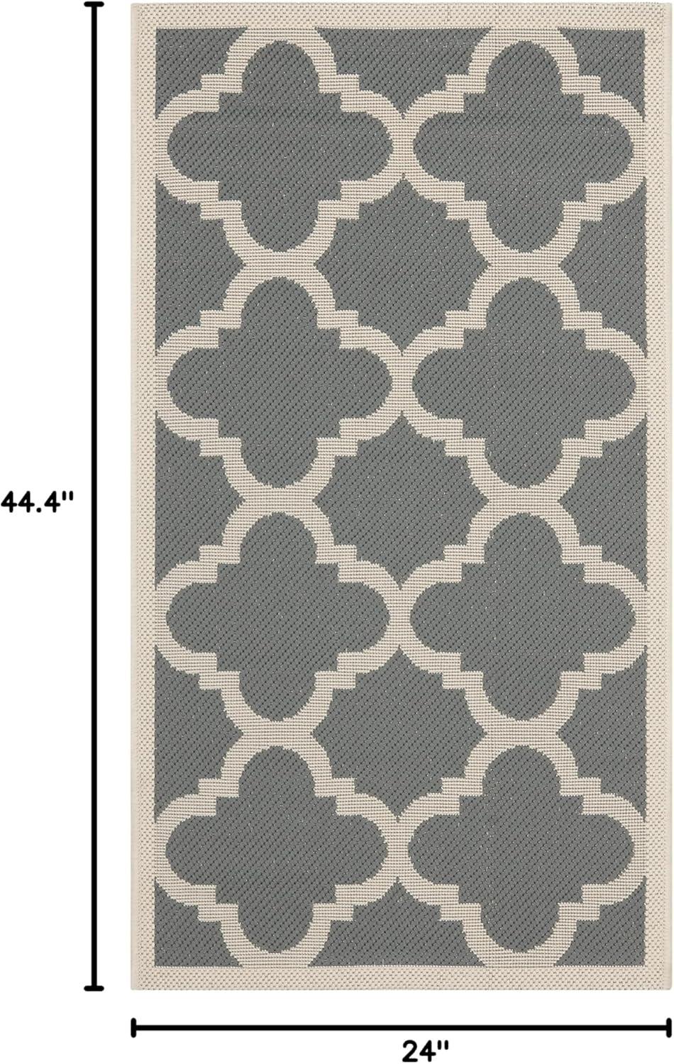 image:imageSAFAVIEH Courtyard Collection 8 x 11 BlueBeige CY6243 Moroccan Trellis Indoor Outdoor Waterproof EasyCleaning Patio Backyard Mudroom AreaRugGreyBeige