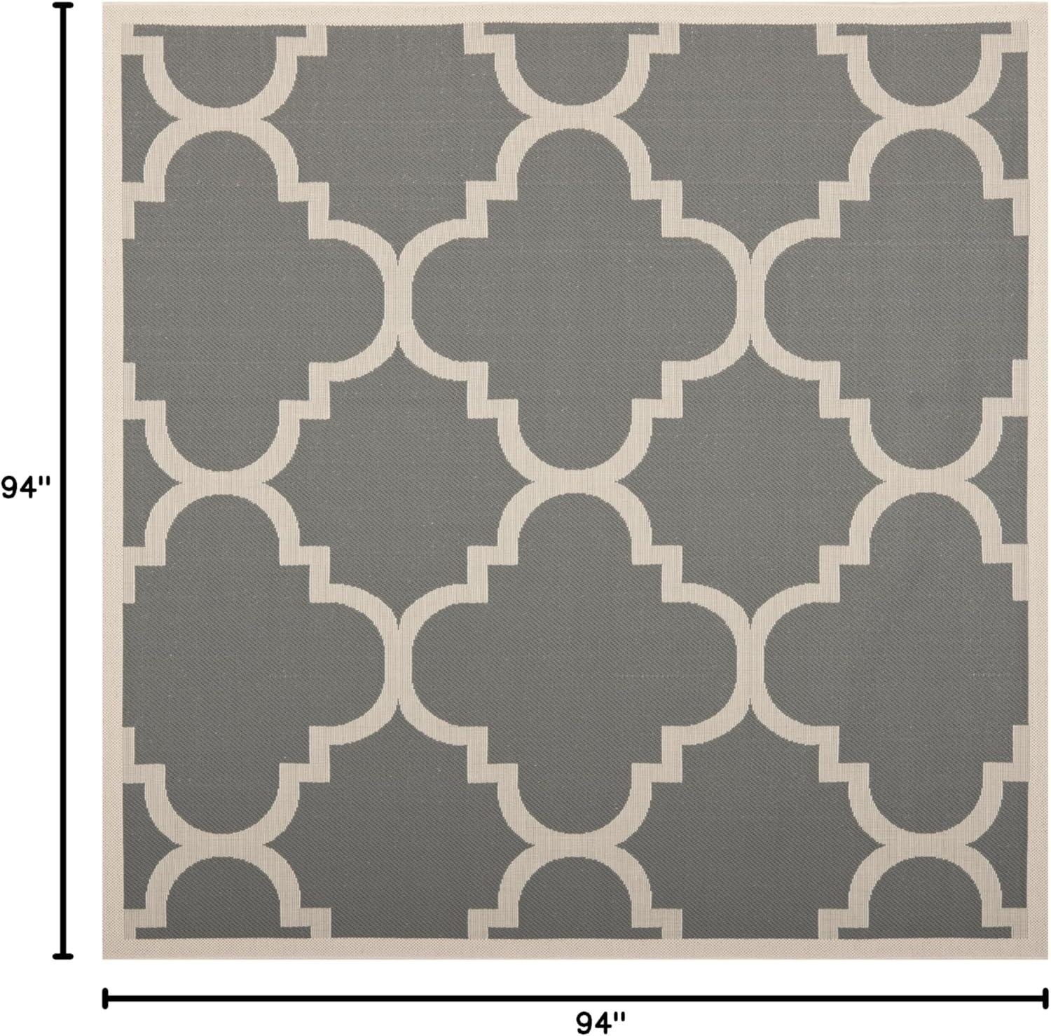 image:imageSAFAVIEH Courtyard Collection 8 x 11 BlueBeige CY6243 Moroccan Trellis Indoor Outdoor Waterproof EasyCleaning Patio Backyard Mudroom AreaRugGreyBeige