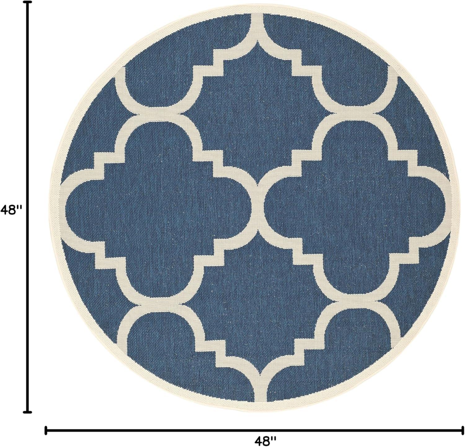 image:imageSAFAVIEH Courtyard Collection 8 x 11 BlueBeige CY6243 Moroccan Trellis Indoor Outdoor Waterproof EasyCleaning Patio Backyard Mudroom AreaRugNavyBeige