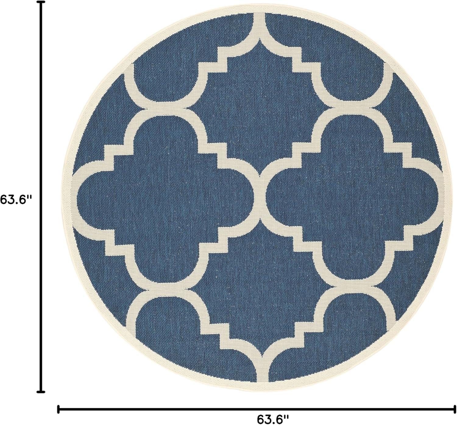 image:imageSAFAVIEH Courtyard Collection 8 x 11 BlueBeige CY6243 Moroccan Trellis Indoor Outdoor Waterproof EasyCleaning Patio Backyard Mudroom AreaRugNavyBeige