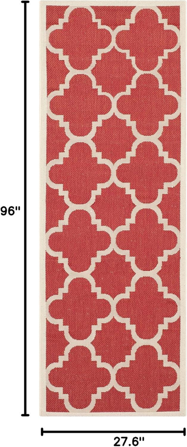 image:imageSAFAVIEH Courtyard Collection 8 x 11 BlueBeige CY6243 Moroccan Trellis Indoor Outdoor Waterproof EasyCleaning Patio Backyard Mudroom AreaRugRed