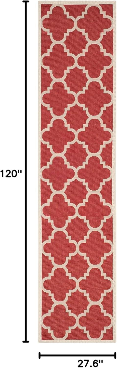 image:imageSAFAVIEH Courtyard Collection 8 x 11 BlueBeige CY6243 Moroccan Trellis Indoor Outdoor Waterproof EasyCleaning Patio Backyard Mudroom AreaRugRed
