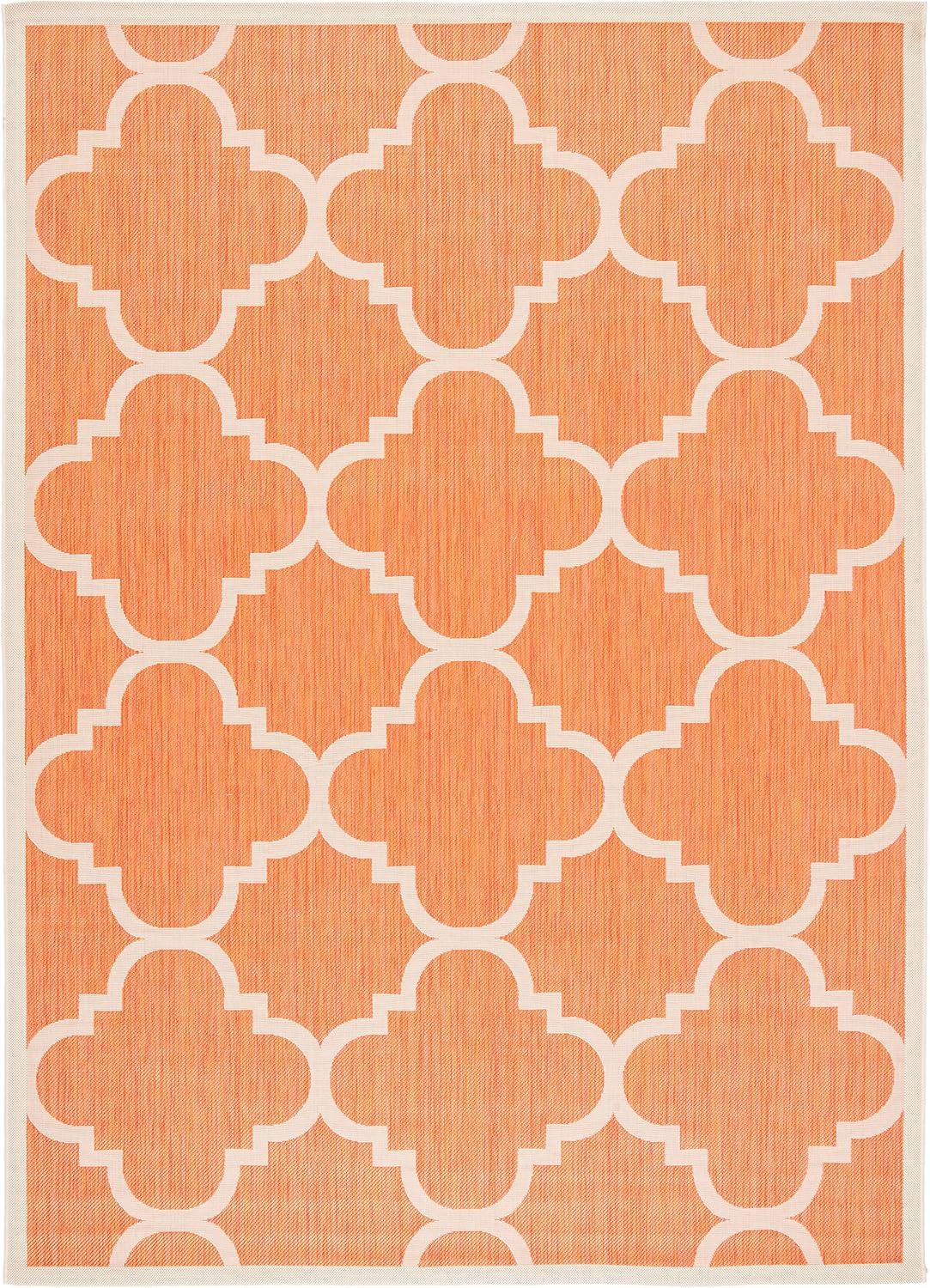 image:imageSAFAVIEH Courtyard Collection 8 x 11 BlueBeige CY6243 Moroccan Trellis Indoor Outdoor Waterproof EasyCleaning Patio Backyard Mudroom AreaRugTerracotta