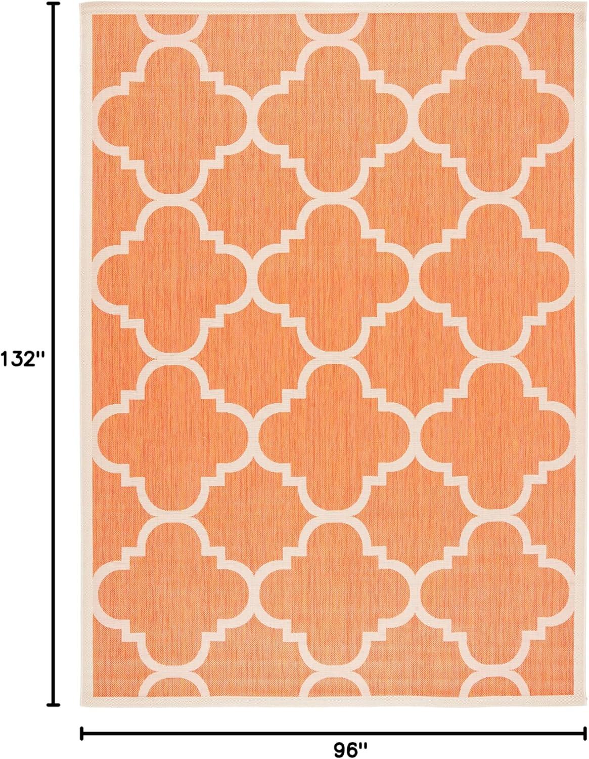 image:imageSAFAVIEH Courtyard Collection 8 x 11 BlueBeige CY6243 Moroccan Trellis Indoor Outdoor Waterproof EasyCleaning Patio Backyard Mudroom AreaRugTerracotta