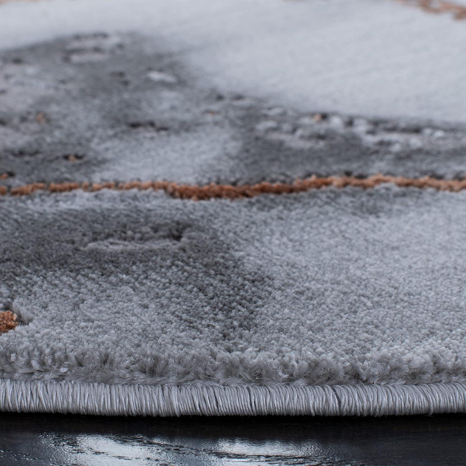 image:imageSAFAVIEH Craft Collection Area Rug 8 x 10 Grey amp Gold Modern Abstract Design NonShedding amp Easy Care Ideal for High Traffic Areas in Living Room Bedroom CFT877FGreyOrange