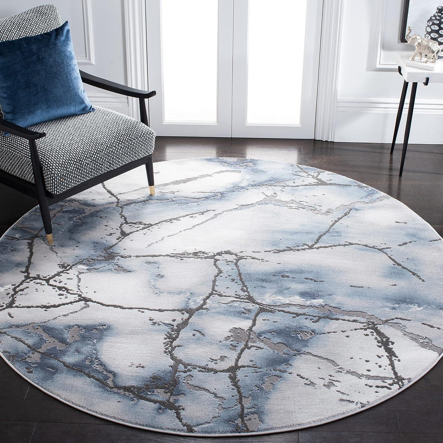 image:imageSAFAVIEH Craft Collection Area Rug 8 x 10 Grey amp Gold Modern Abstract Design NonShedding amp Easy Care Ideal for High Traffic Areas in Living Room Bedroom CFT877FGreyBlue