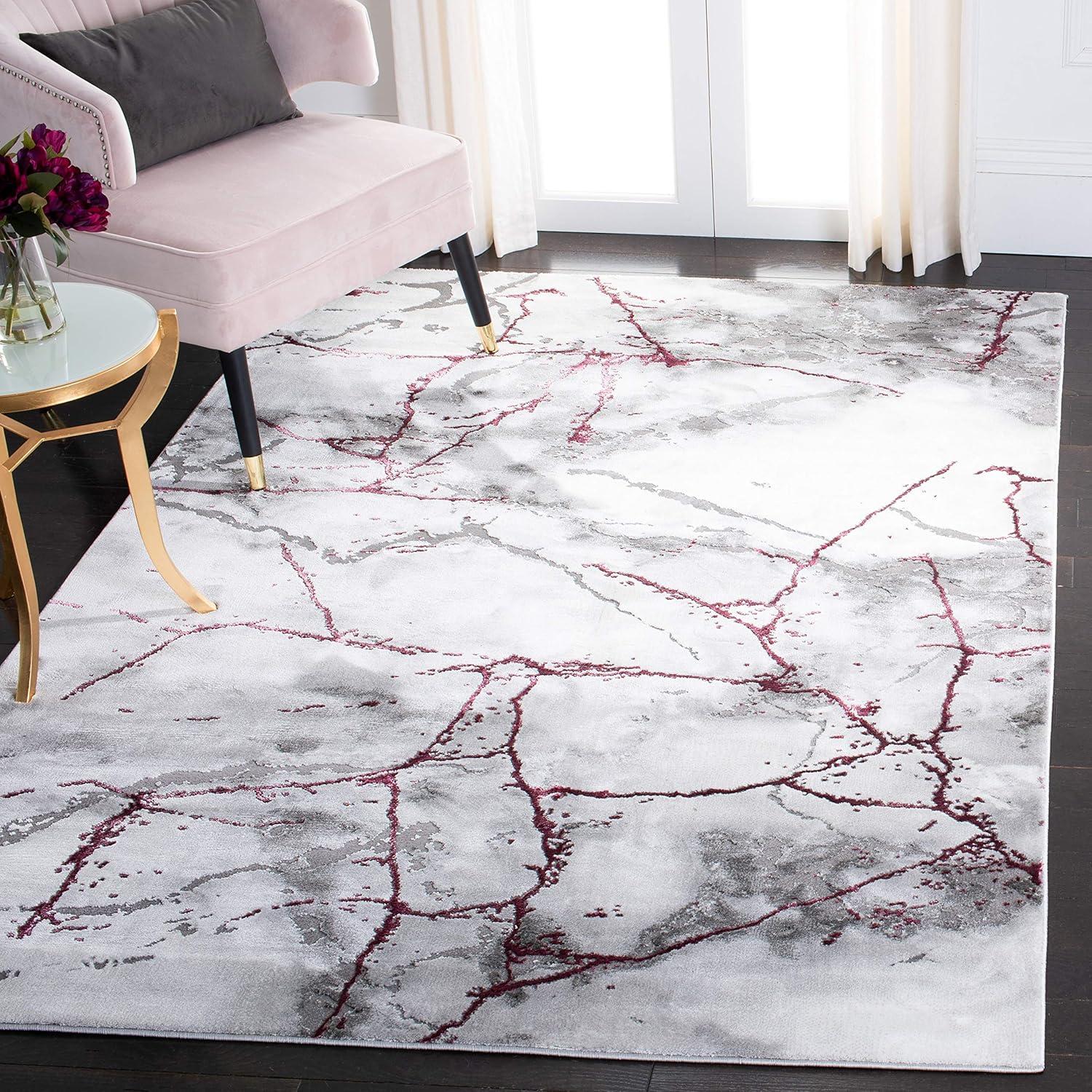 image:imageSAFAVIEH Craft Collection Area Rug 8 x 10 Grey amp Gold Modern Abstract Design NonShedding amp Easy Care Ideal for High Traffic Areas in Living Room Bedroom CFT877FGreyWine