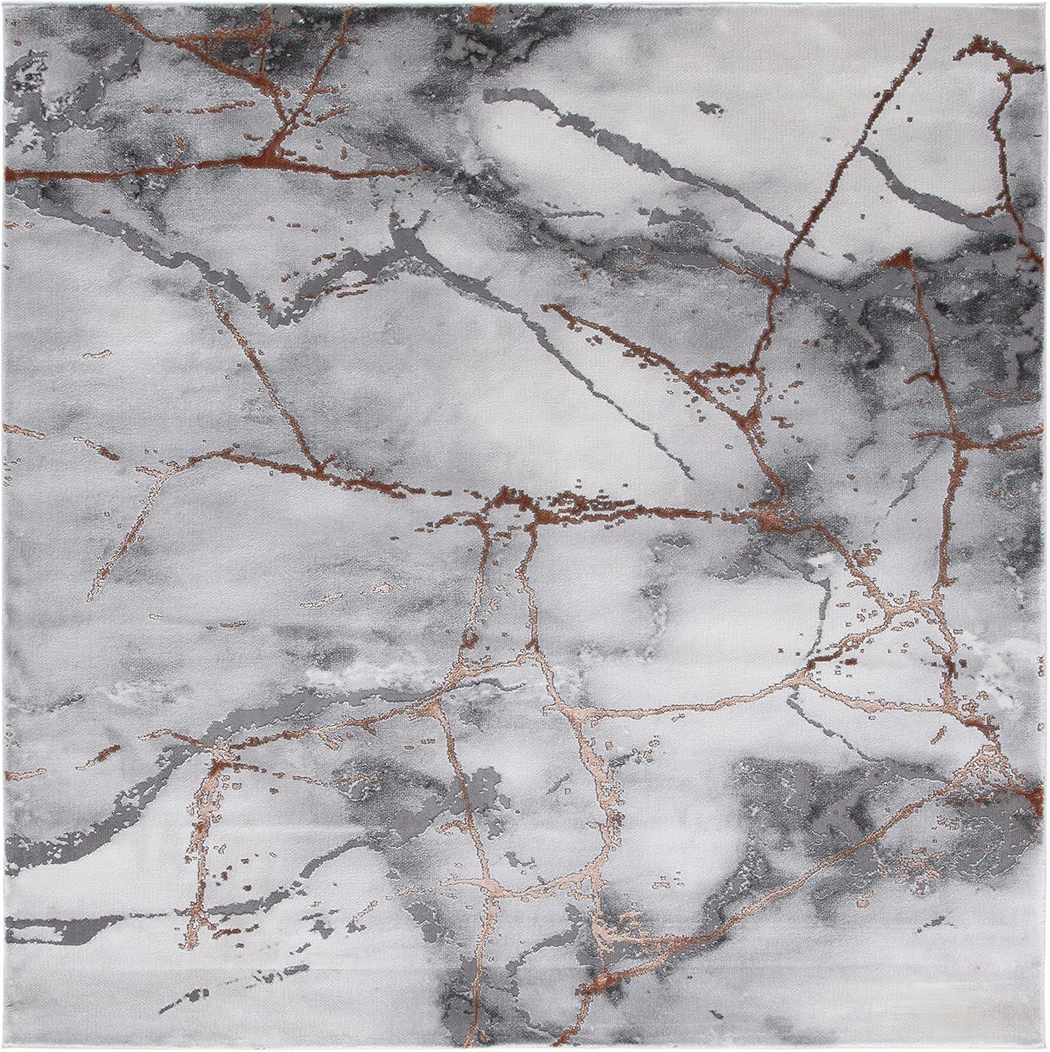 image:imageSAFAVIEH Craft Collection Area Rug 8 x 10 Grey amp Gold Modern Abstract Design NonShedding amp Easy Care Ideal for High Traffic Areas in Living Room Bedroom CFT877FGreyOrange