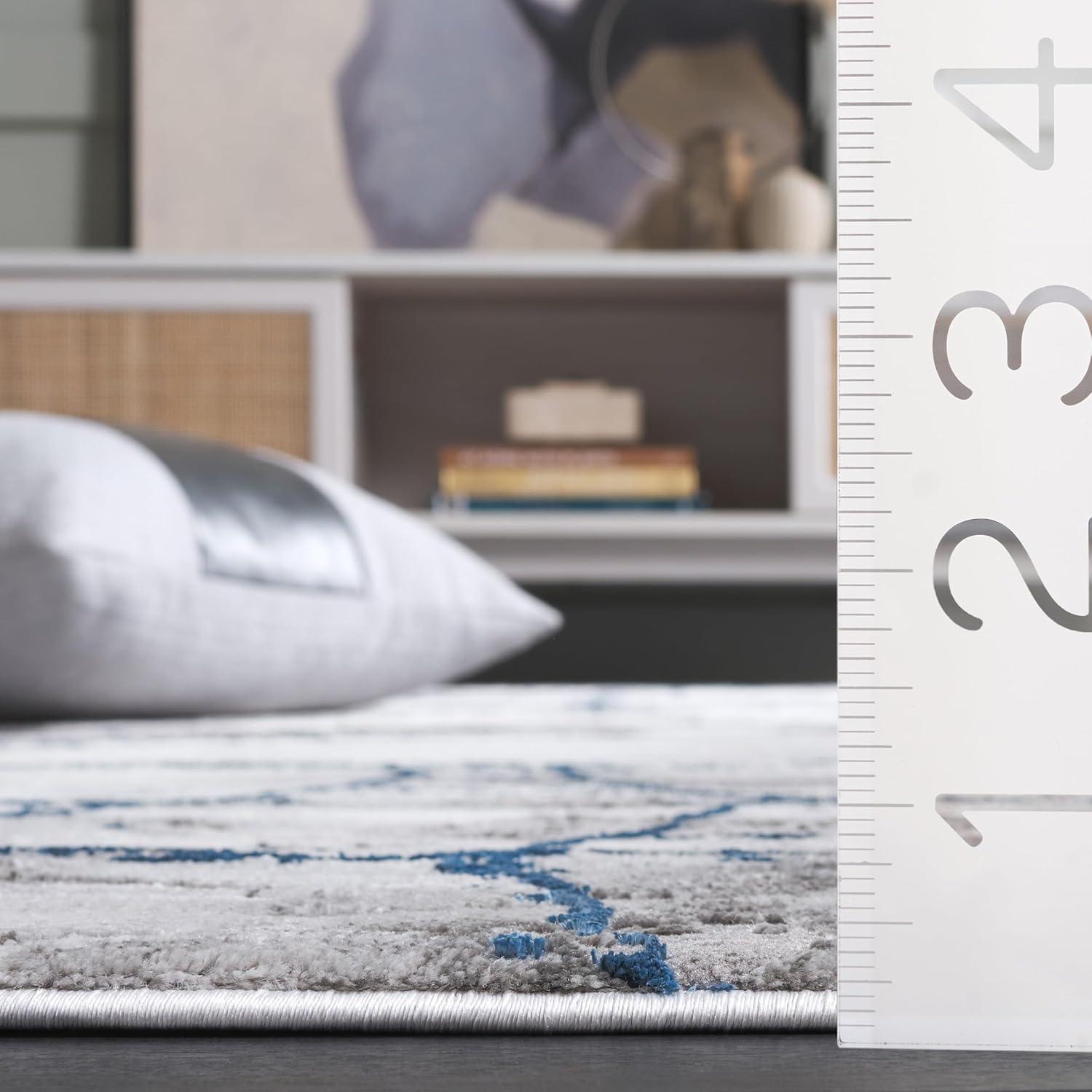 image:imageSAFAVIEH Craft Collection Area Rug 8 x 10 Grey amp Gold Modern Abstract Design NonShedding amp Easy Care Ideal for High Traffic Areas in Living Room Bedroom CFT877FIvory GreyBlue
