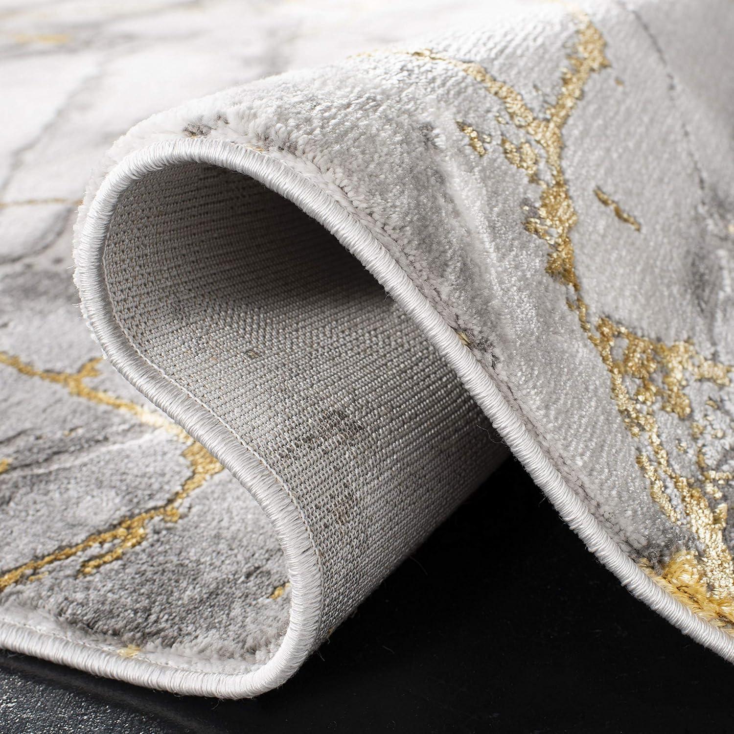 image:imageSAFAVIEH Craft Collection Area Rug 8 x 10 Grey amp Gold Modern Abstract Design NonShedding amp Easy Care Ideal for High Traffic Areas in Living Room Bedroom CFT877FGreyGold