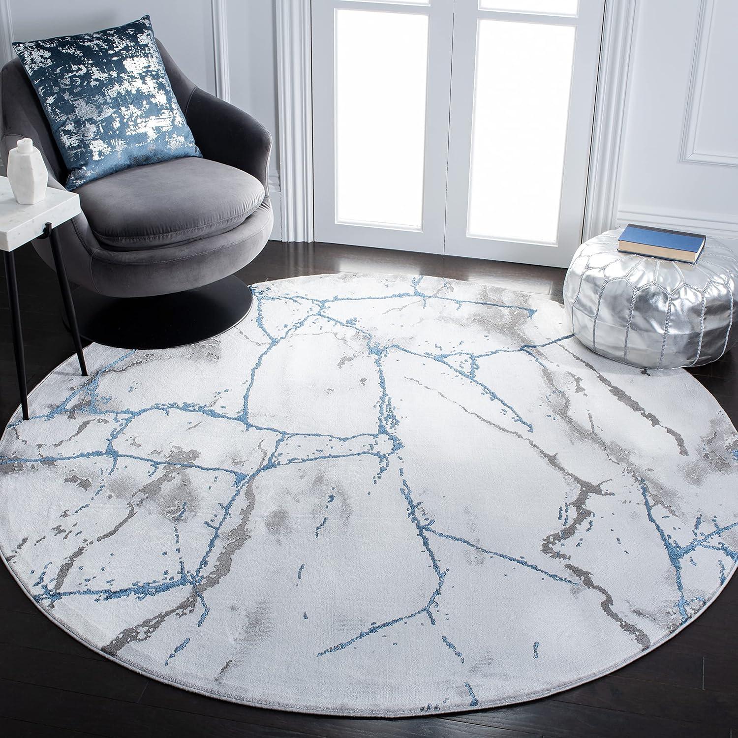 image:imageSAFAVIEH Craft Collection Area Rug 8 x 10 Grey amp Gold Modern Abstract Design NonShedding amp Easy Care Ideal for High Traffic Areas in Living Room Bedroom CFT877FIvory GreyBlue