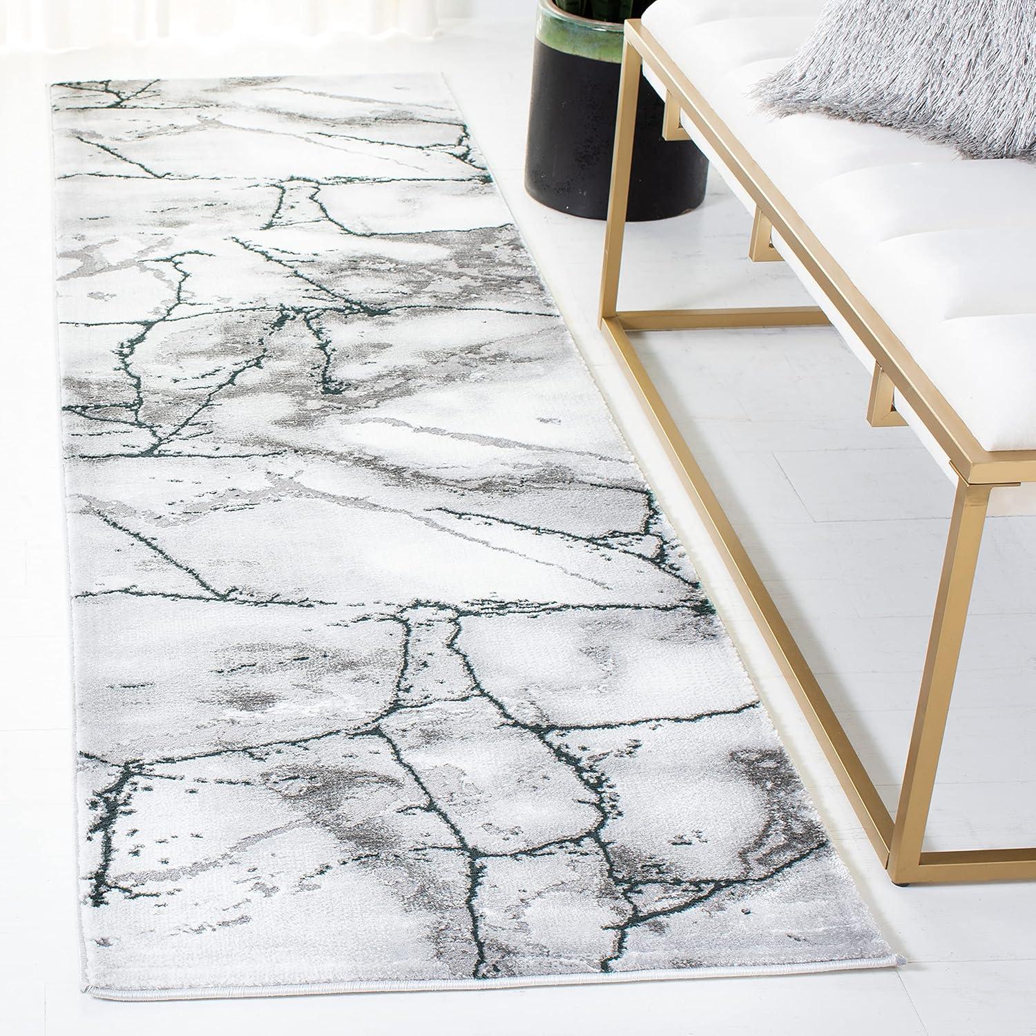 image:imageSAFAVIEH Craft Collection Area Rug 8 x 10 Grey amp Gold Modern Abstract Design NonShedding amp Easy Care Ideal for High Traffic Areas in Living Room Bedroom CFT877FGreyGreen