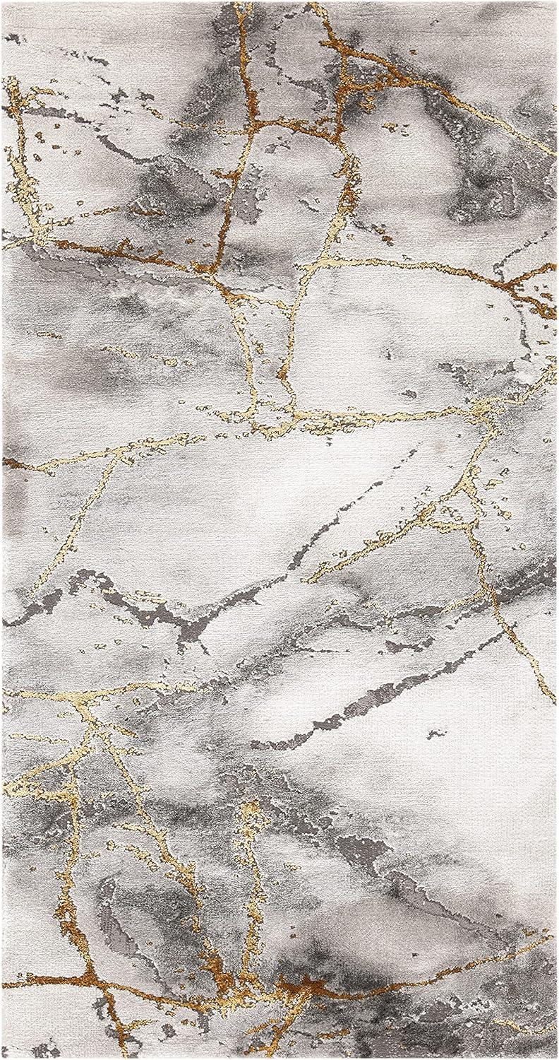 image:imageSAFAVIEH Craft Collection Area Rug 8 x 10 Grey amp Gold Modern Abstract Design NonShedding amp Easy Care Ideal for High Traffic Areas in Living Room Bedroom CFT877FGreyGold