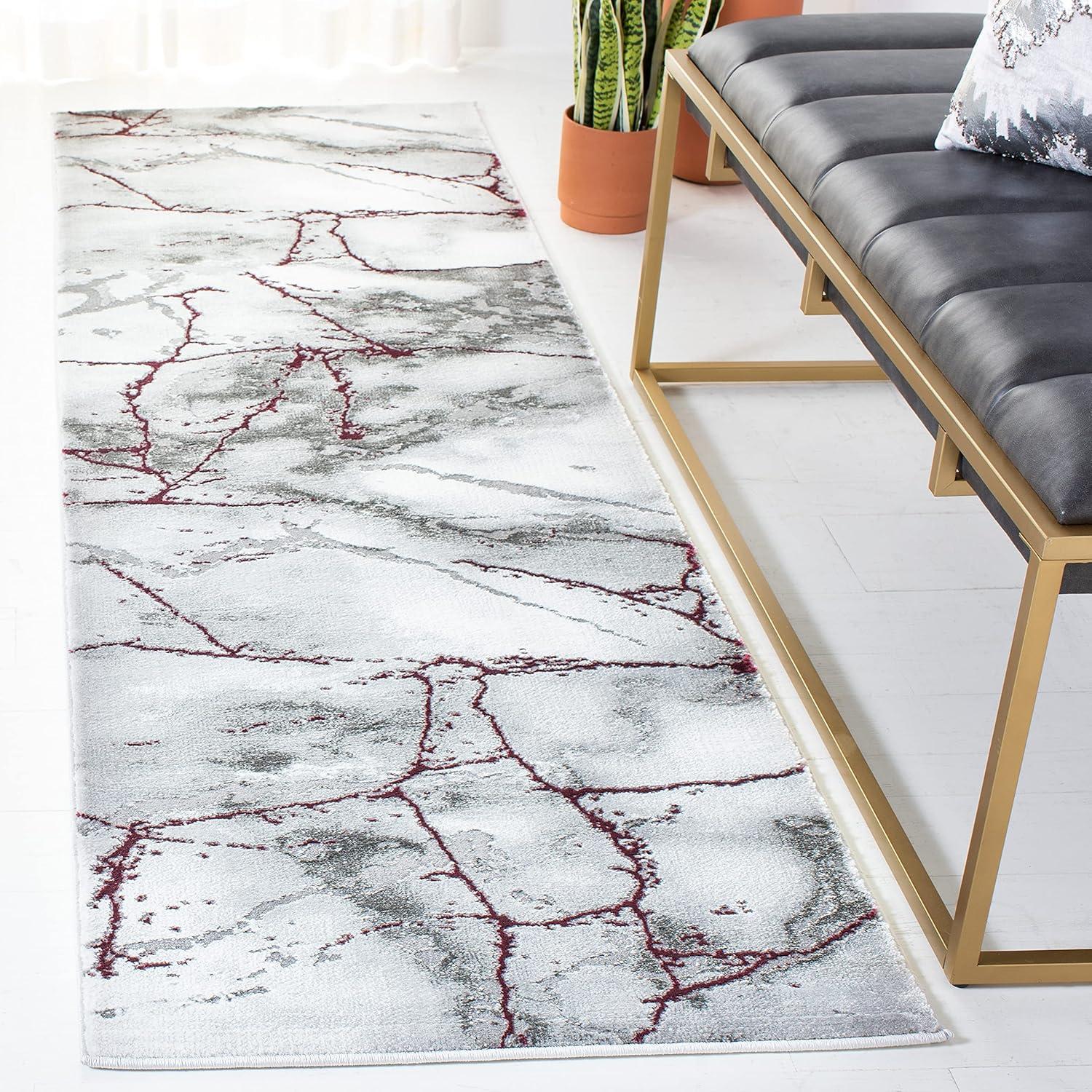 image:imageSAFAVIEH Craft Collection Area Rug 8 x 10 Grey amp Gold Modern Abstract Design NonShedding amp Easy Care Ideal for High Traffic Areas in Living Room Bedroom CFT877FGreyWine