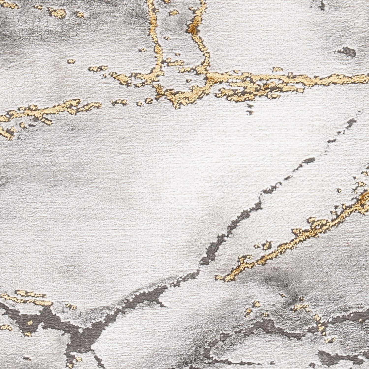 image:imageSAFAVIEH Craft Collection Area Rug 8 x 10 Grey amp Gold Modern Abstract Design NonShedding amp Easy Care Ideal for High Traffic Areas in Living Room Bedroom CFT877FGreyGold
