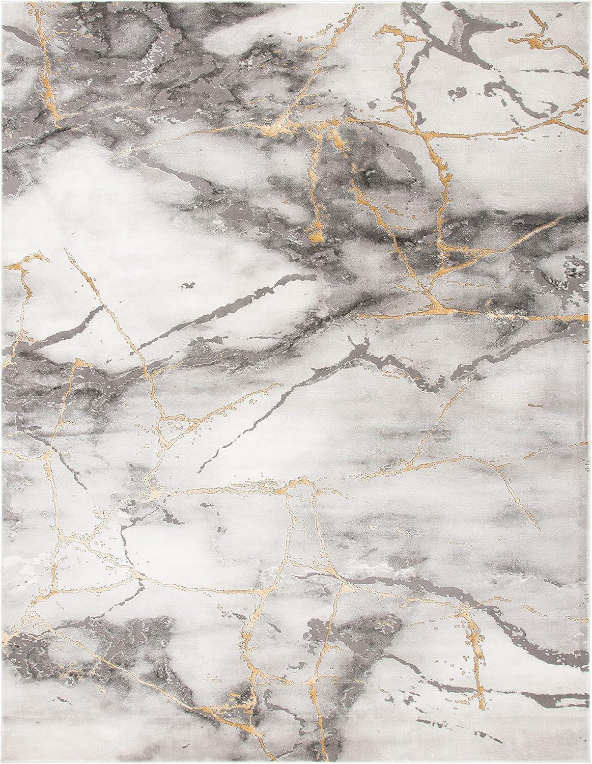 image:imageSAFAVIEH Craft Collection Area Rug 8 x 10 Grey amp Gold Modern Abstract Design NonShedding amp Easy Care Ideal for High Traffic Areas in Living Room Bedroom CFT877FGreyGold