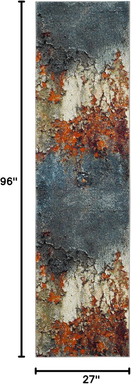 image:imageSAFAVIEH Glacier Collection Area Rug 53 x 76 Blue amp Multi Modern Abstract Design NonShedding amp Easy Care Ideal for High Traffic Areas in Living Room Bedroom GLA125BBlueMulti