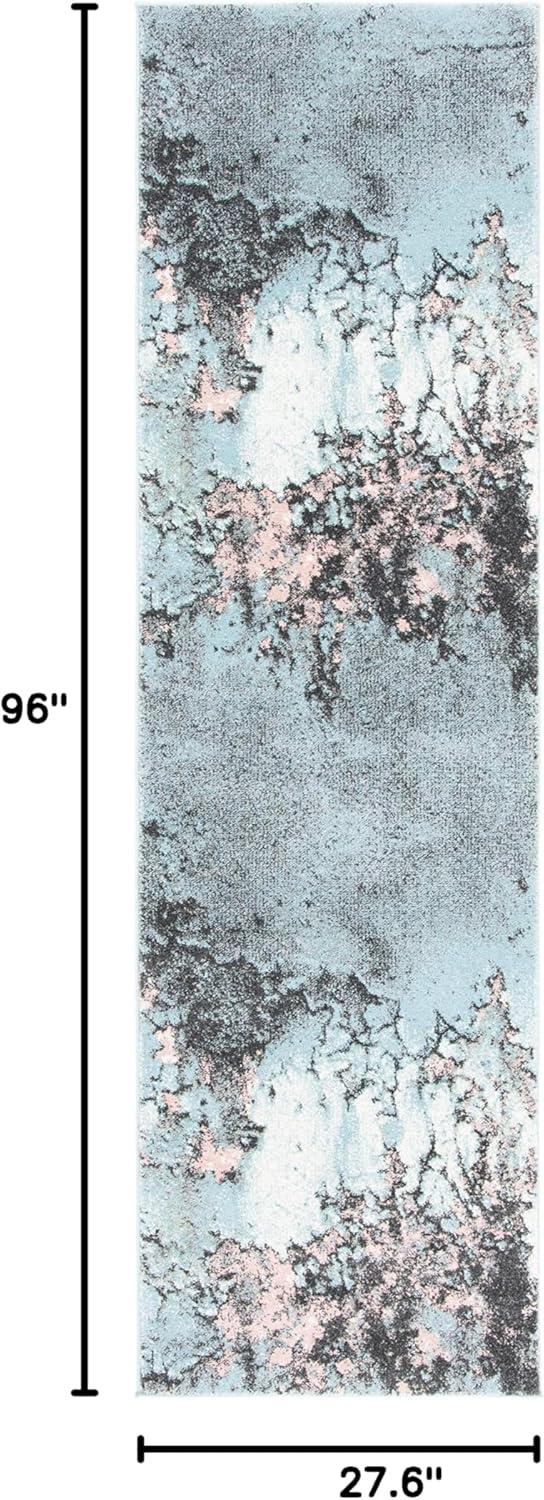 image:imageSAFAVIEH Glacier Collection Area Rug 53 x 76 Blue amp Multi Modern Abstract Design NonShedding amp Easy Care Ideal for High Traffic Areas in Living Room Bedroom GLA125BBluePink
