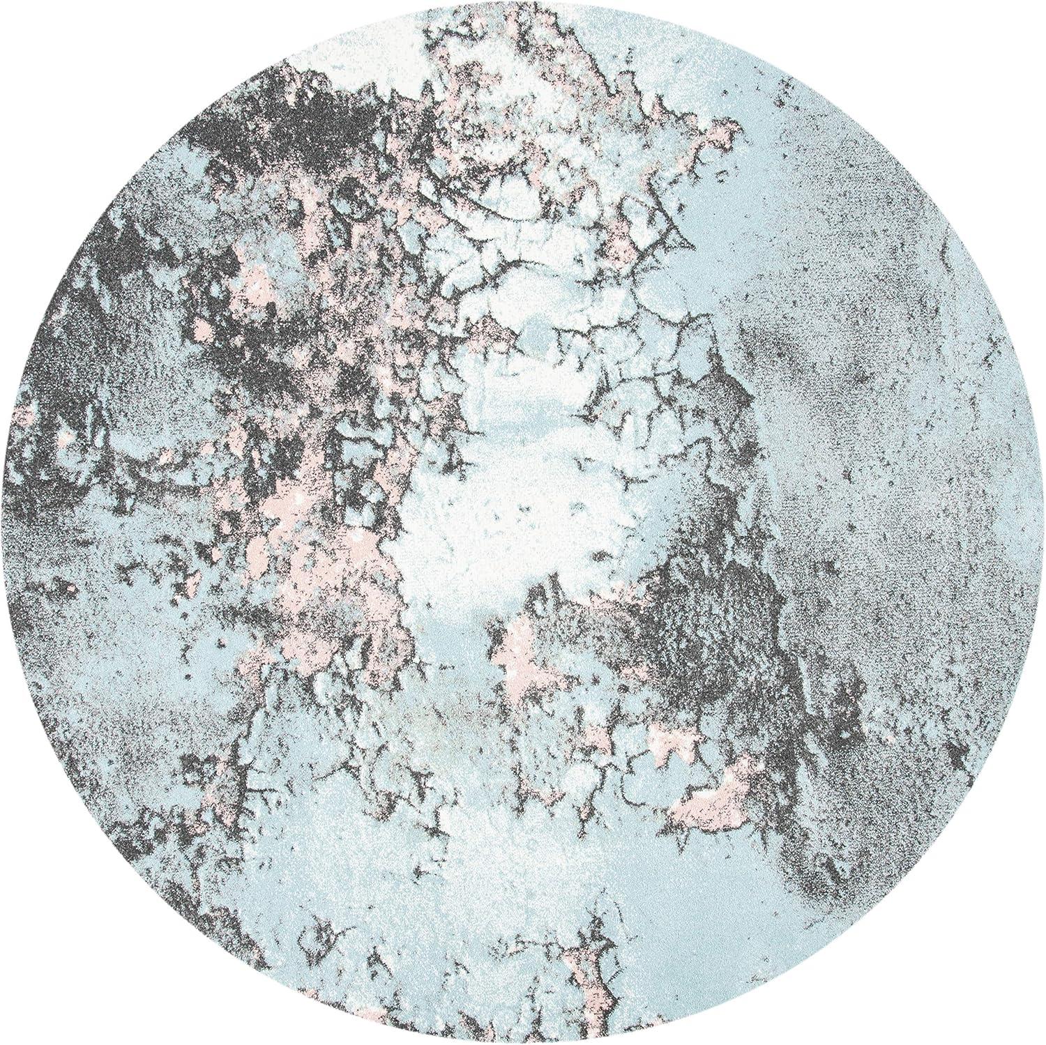 image:imageSAFAVIEH Glacier Collection Area Rug 53 x 76 Blue amp Multi Modern Abstract Design NonShedding amp Easy Care Ideal for High Traffic Areas in Living Room Bedroom GLA125BBluePink