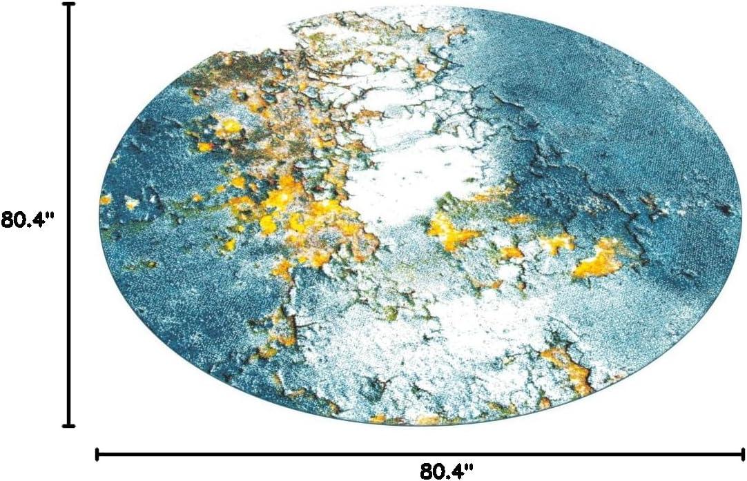 image:imageSAFAVIEH Glacier Collection Area Rug 53 x 76 Blue amp Multi Modern Abstract Design NonShedding amp Easy Care Ideal for High Traffic Areas in Living Room Bedroom GLA125BBlueGold