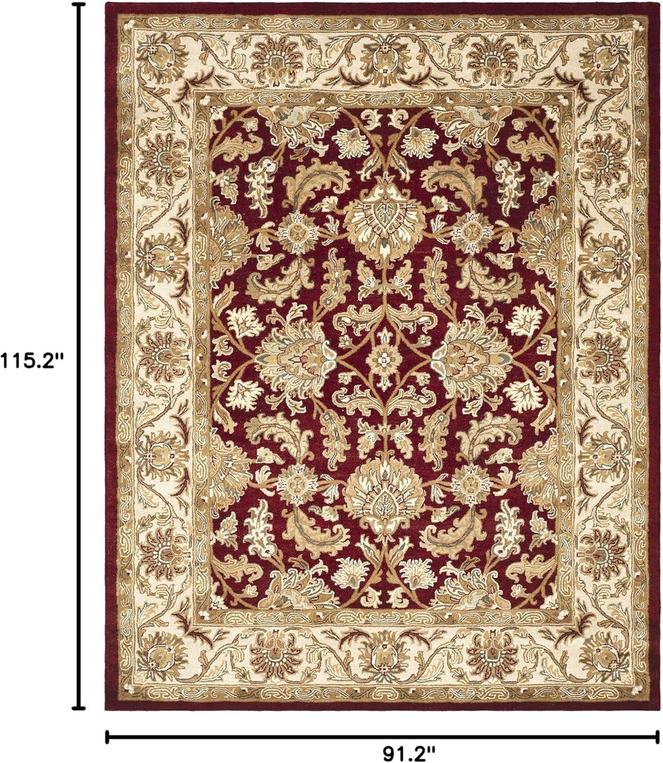 image:imageSAFAVIEH Heritage Collection Area Rug 5 x 8 Dark Green amp Gold Handmade Traditional Oriental Wool Ideal for High Traffic Areas in Living Room Bedroom HG628ARedIvory