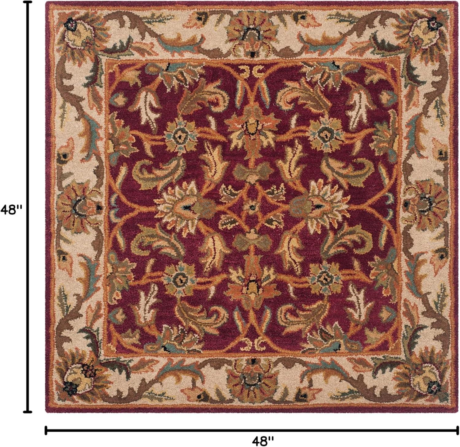 image:imageSAFAVIEH Heritage Collection Area Rug 5 x 8 Dark Green amp Gold Handmade Traditional Oriental Wool Ideal for High Traffic Areas in Living Room Bedroom HG628ARedIvory