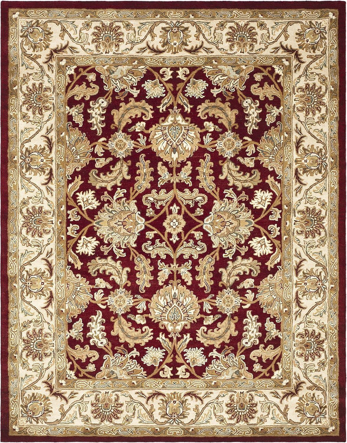 image:imageSAFAVIEH Heritage Collection Area Rug 5 x 8 Dark Green amp Gold Handmade Traditional Oriental Wool Ideal for High Traffic Areas in Living Room Bedroom HG628ARedIvory