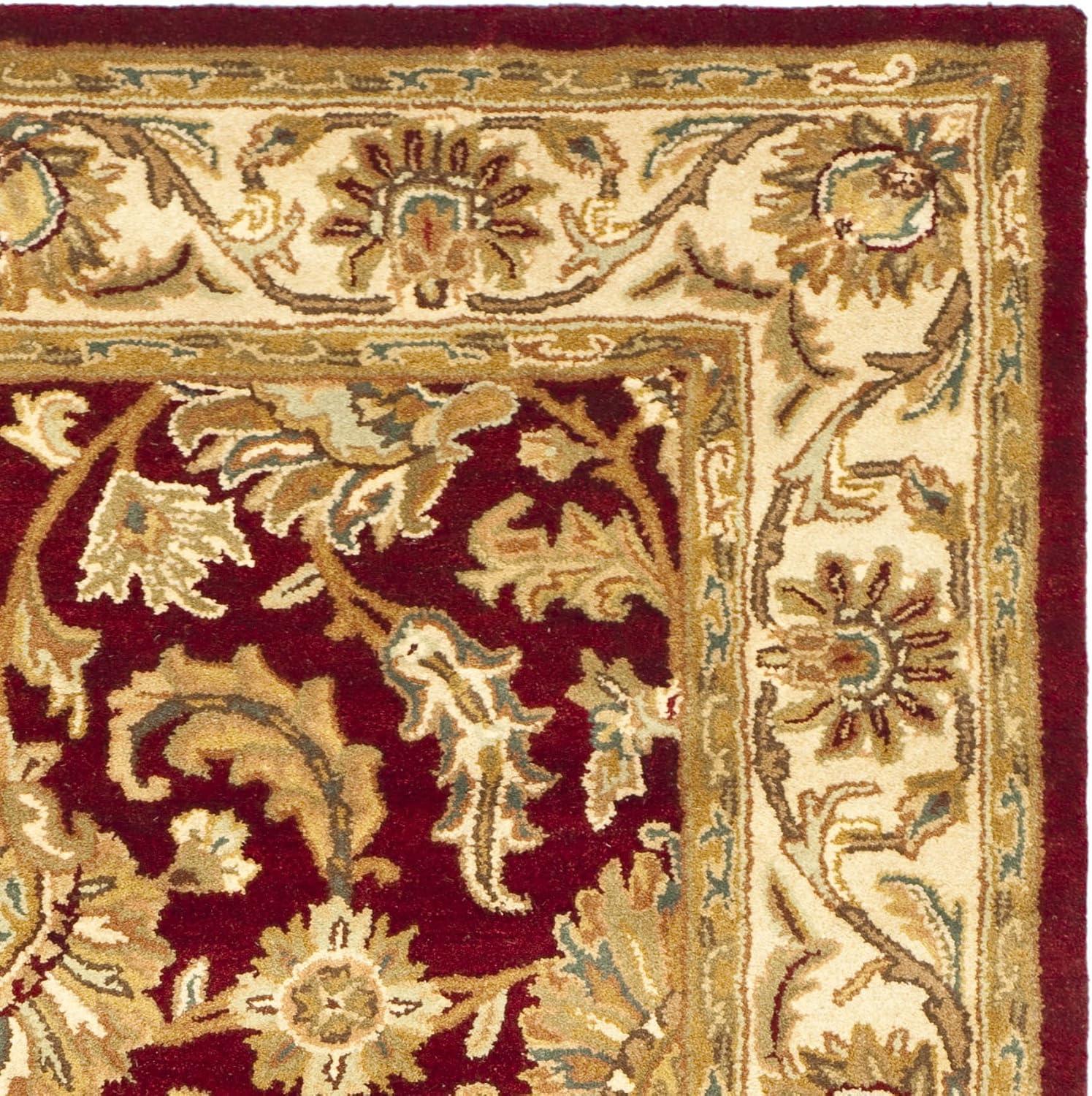 image:imageSAFAVIEH Heritage Collection Area Rug 5 x 8 Dark Green amp Gold Handmade Traditional Oriental Wool Ideal for High Traffic Areas in Living Room Bedroom HG628ARedIvory