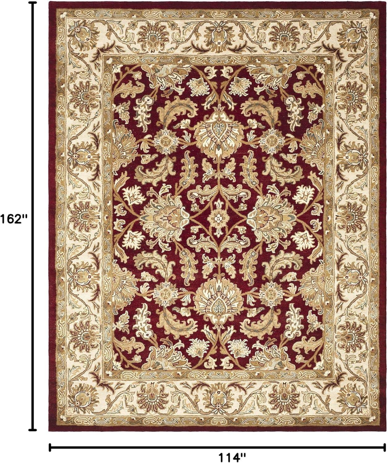 image:imageSAFAVIEH Heritage Collection Area Rug 5 x 8 Dark Green amp Gold Handmade Traditional Oriental Wool Ideal for High Traffic Areas in Living Room Bedroom HG628ARedIvory