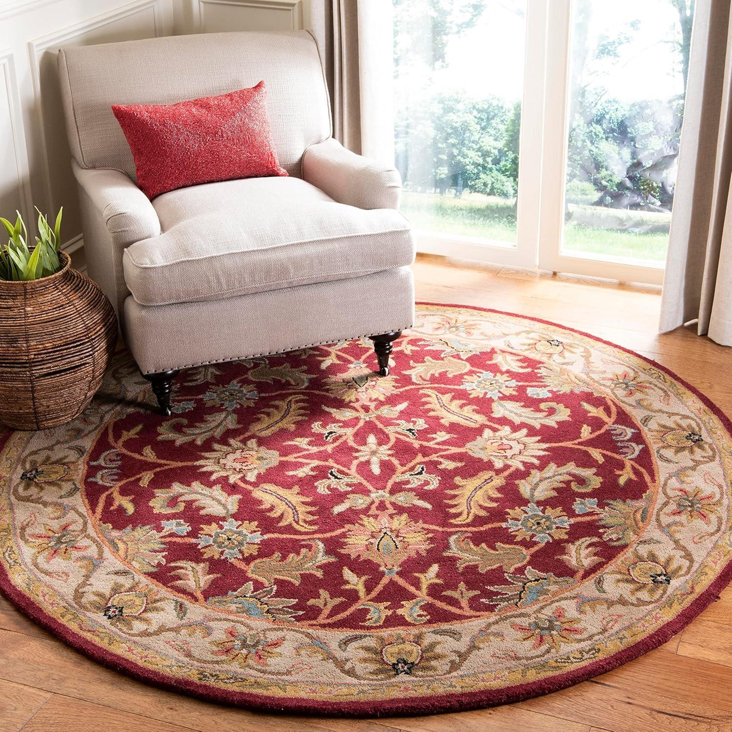 image:imageSAFAVIEH Heritage Collection Area Rug 5 x 8 Dark Green amp Gold Handmade Traditional Oriental Wool Ideal for High Traffic Areas in Living Room Bedroom HG628ARedIvory